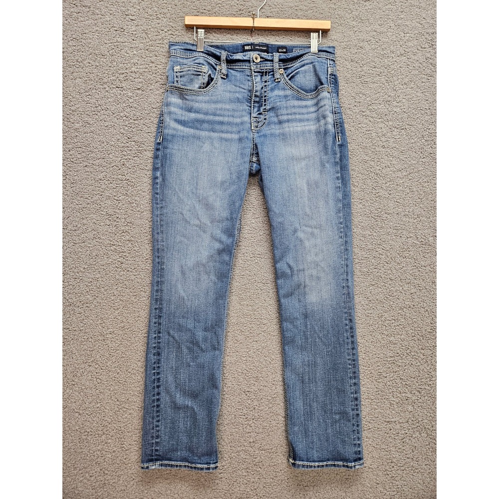 BKE Jake Straight Jeans 32x30 Blue Medium Wash Durable Stretch Denim
